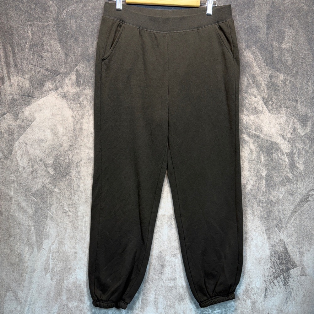Athletic Works Jogger Sweatpants Womens S 4-6 Black Cotton Blend Elastic Pockets